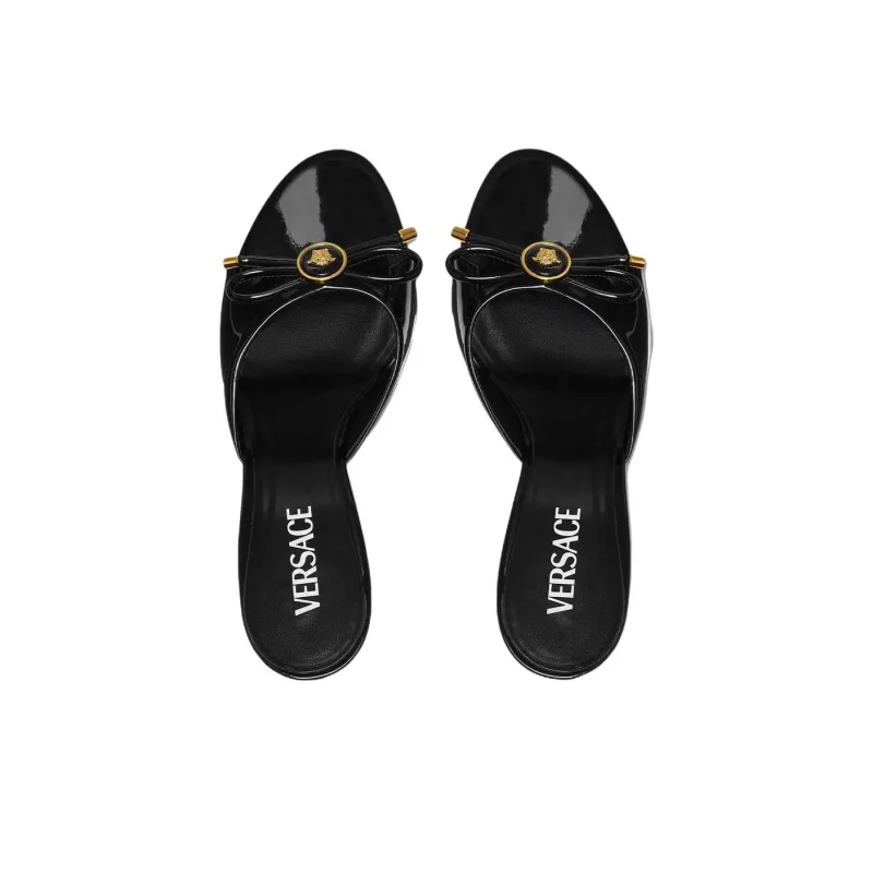 VERSACE Opera Slide Slippers 8.5cm Women's Black-3