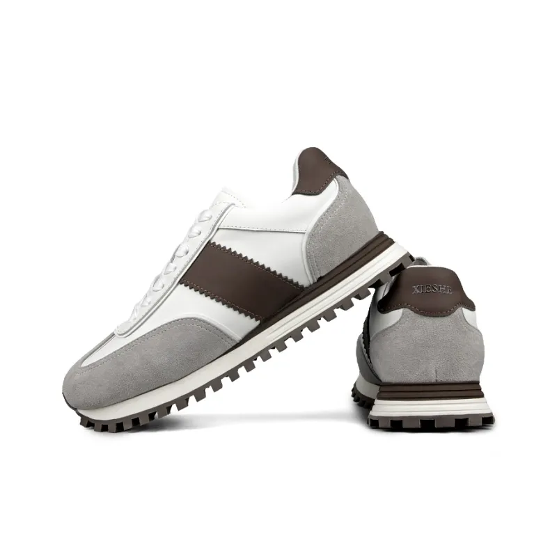 XIE SHE Anti Slip And Wear Resistant Lightweight Low Top Casual Shoes Men's White-2