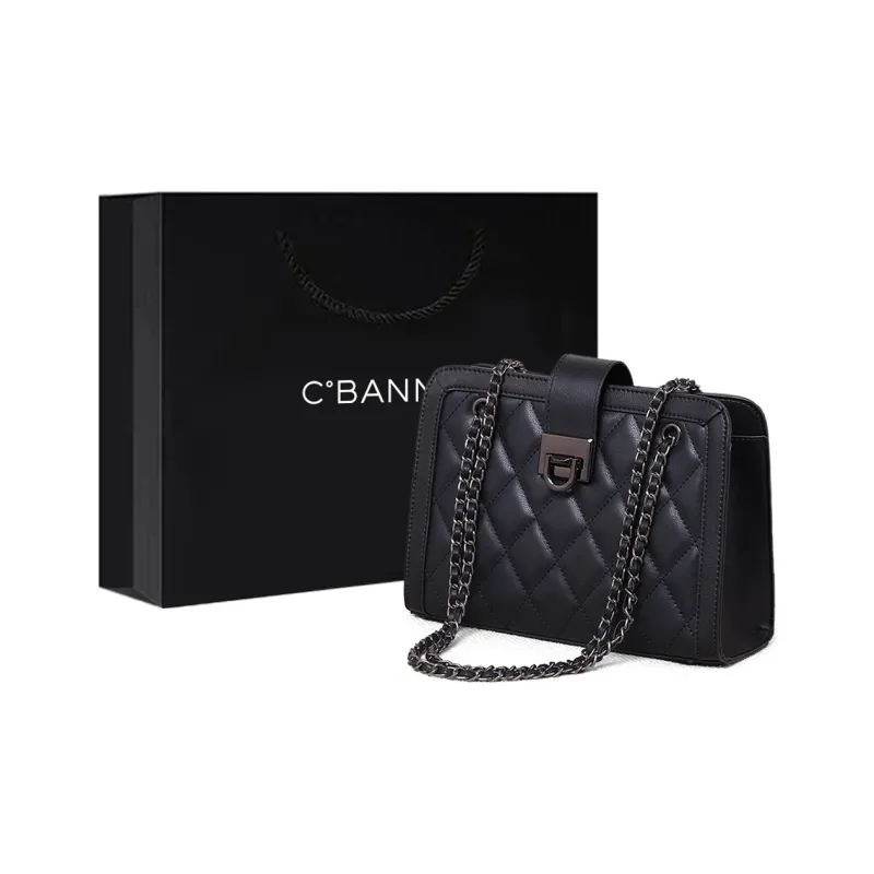 C°BANNER Cow Leather Underarm Small Square Bag, Shoulder Bag, Crossbody Bag Women's Ecru-6
