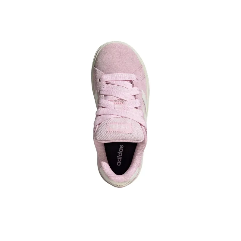 Adidas Anti Slip Wear Resistant Low Top Kids' Skateboarding Shoes Pink Gray Kids'-3