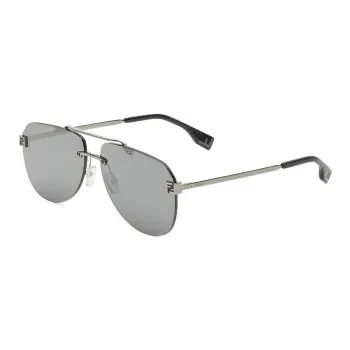 FENDI Metal Plastic Aviator Sunglasses Men's Gray