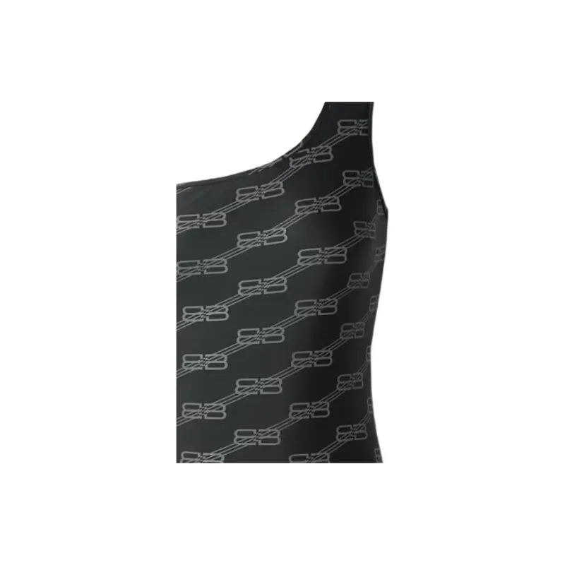 Balenciaga One Piece Swimsuit Slim Fit Women's Black-7