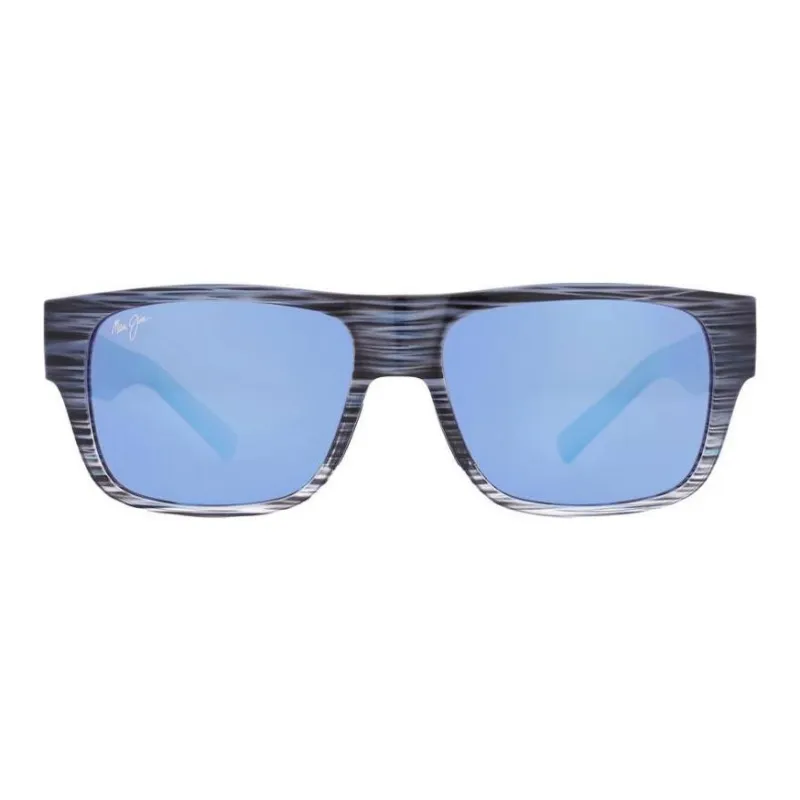 Maui Jim Nylon Rectangular Sunglasses Men's Blue-1