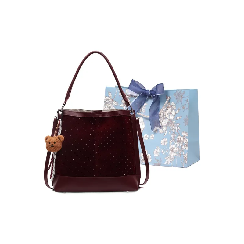 REDOO Suede Shoulder Bag Women's Multicolor-5
