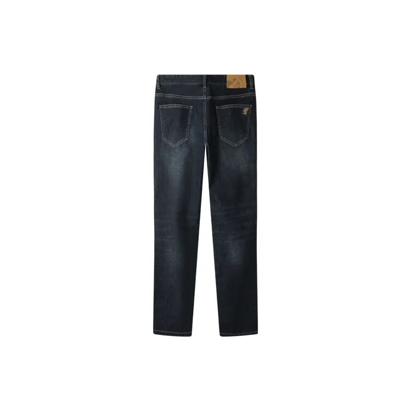 HLA The Mountain Is Not In The High Series Jeans Men's Blue Gray Denim Gradient-1