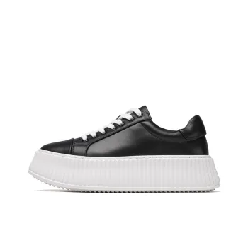 Anthony Miles Cow Leather Low Top Skateboard Shoes Women's Black