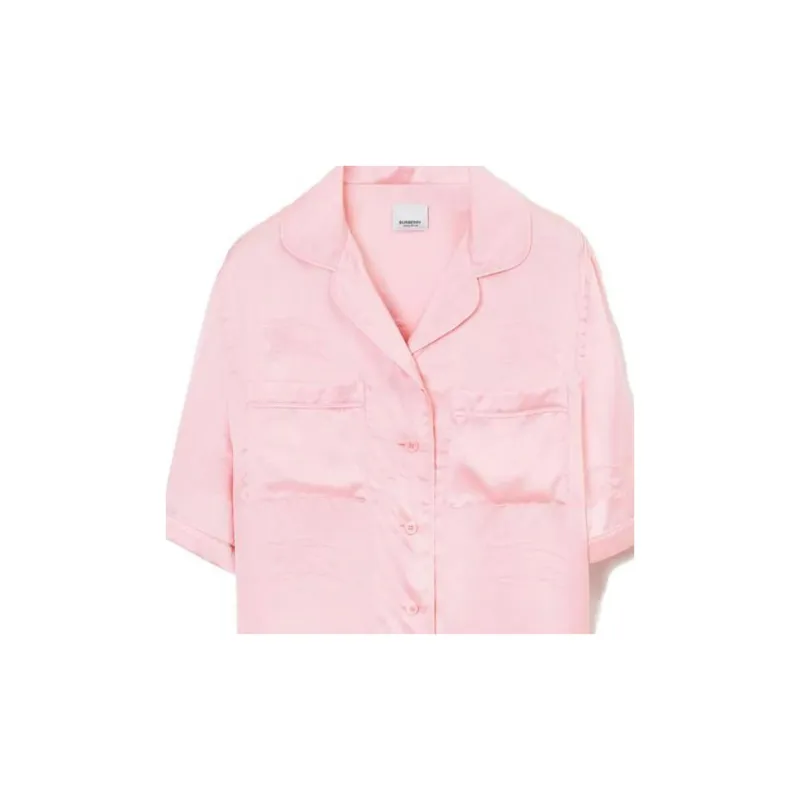 Burberry Ekd Jacquard Silk Pyjama Shirt-5
