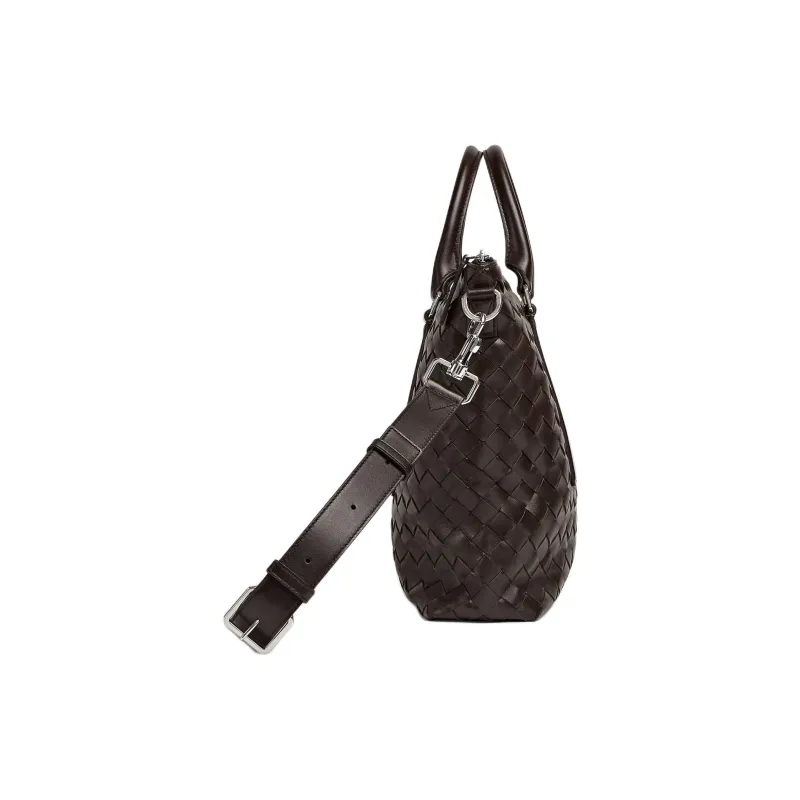 Bottega Veneta Calfskin Portable One Shoulder Crossbody Briefcases Men's Gummies-1