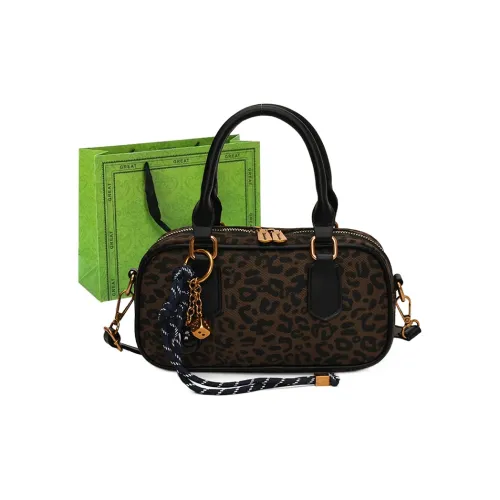 RUIPAI PU Handbag Regular Women's Leopard Print Black