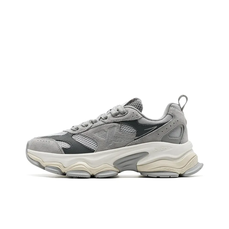 XTEP Shanhai Collection Wear Resistant Low Top Casual Shoes Men's Elegant Gray/Phantom Gray-0