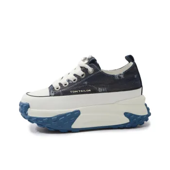 TOM TAILOR Cool Black Chino Tactical Boots Low Top Casual Shoes Women's