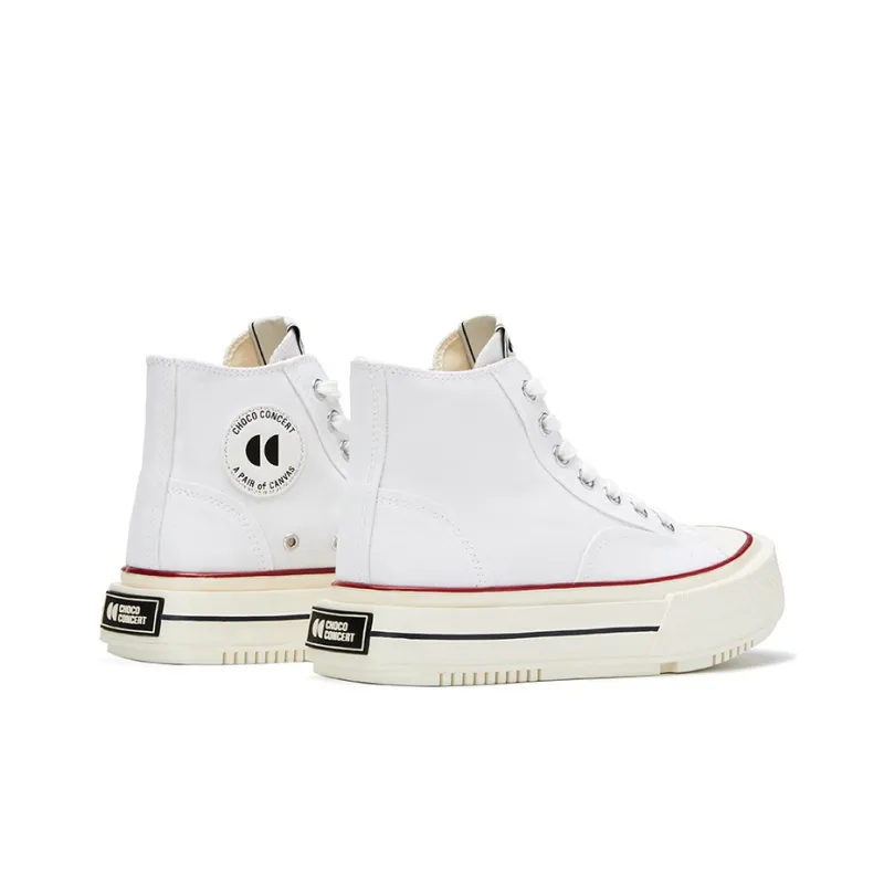 CHOCO CONCERT High Top Canvas Shoes Unisex White-3