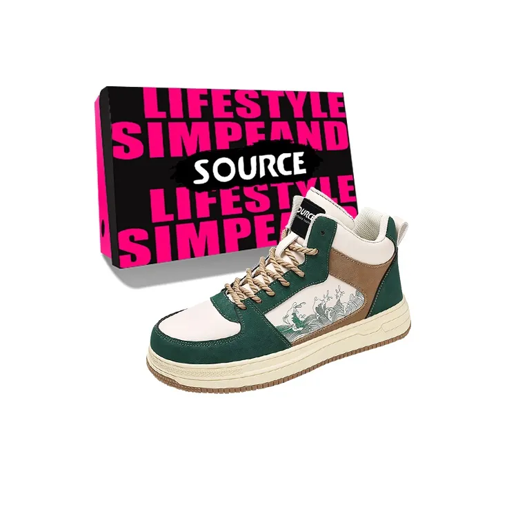 SOURCE Coverage Slip Resistant Impact Resistance Wear Resistant Breathable High Top Skateboard Shoes Men's-3