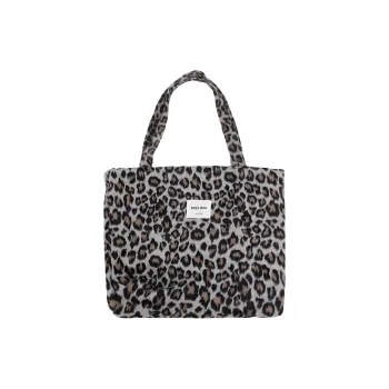 TOMATO&POTATO Polyester Tote Bag Shopping Bag Handbag Shoulder Bag Women's Leopard Print