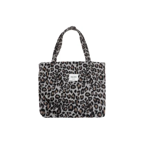TOMATO&POTATO Polyester Tote Bag Shopping Bag Handbag Shoulder Bag Women's Leopard Print
