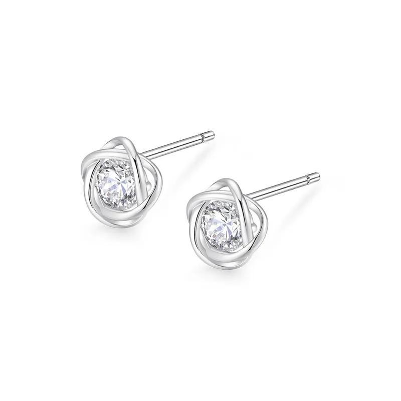 KADER 925 Sterling Silver Stud Earrings Women's Silver Gift Box Set Bestie Same Style-1