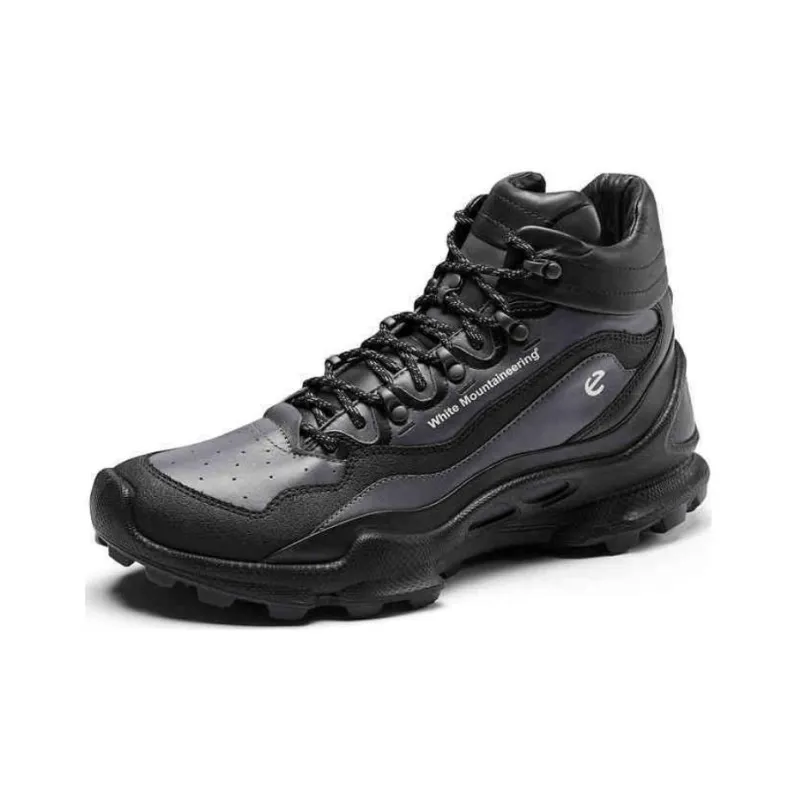 White Mountaineering x Ecco Biom C Trail Shock Absorbers With Slip Resistant Features High Top Hiking Shoes Men's Black-0