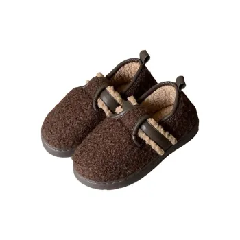 SHIGUDE Cotton Slippers Unisex Dark Coffee