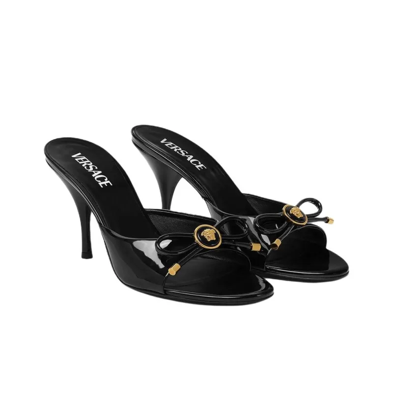 VERSACE Opera Slide Slippers 8.5cm Women's Black-2