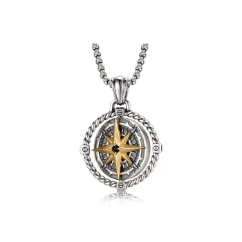 IDEAGEMER 925 Sterling Silver Necklaces Men's