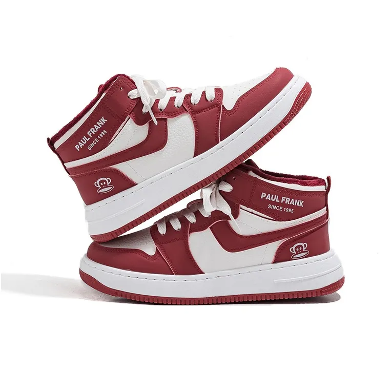 PAUL FRANK High Top Skateboard Shoes Unisex Rusty Red-9
