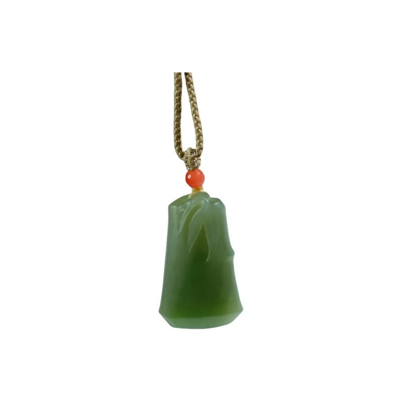 Jade Charm Yao Hetian Jade Necklaces Pale Greenish White Jade Unisex-0