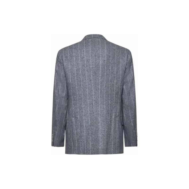 Brunello Cucinelli Double Breasted Pinstripe Detailed Blazer-1