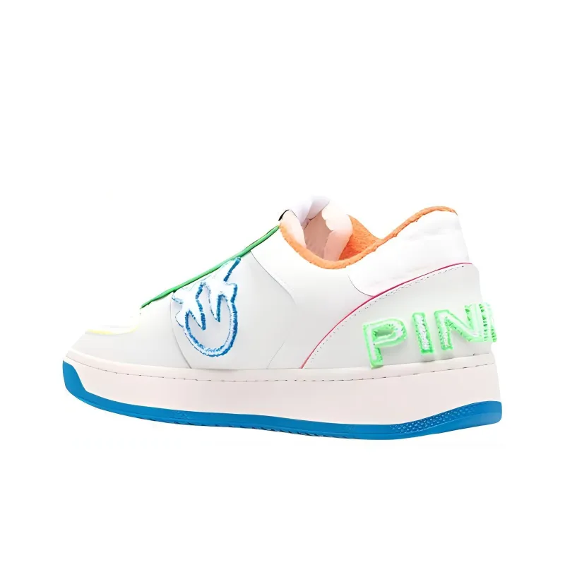 PINKO Bondy 1 Low-Top Stylish Skateboarding Shoes Women's White-4