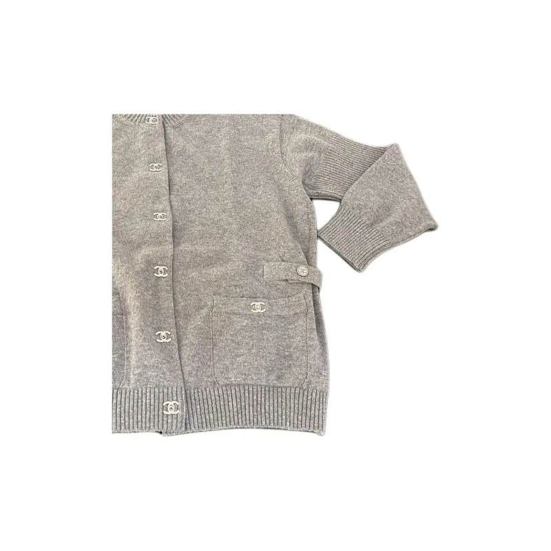 CHANEL 24 Fall Winter New Arrivals Knitwear Unisex Gray-6