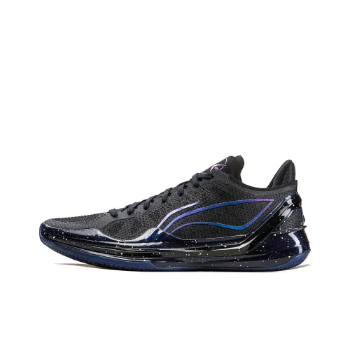 LiNing Blade 4V2 Cushioning Slip Resistant Support Lightweight Rebound Low Top Basketball Shoes Men's Black Purple