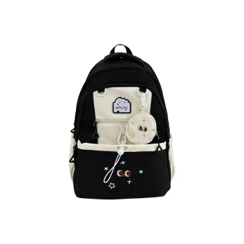 Kaka Tree Nylon Backpack Large Size Unisex Black/Yellow/Pink/Blue/Green