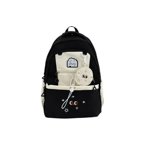 Kaka Tree Nylon Backpack Large Size Unisex Black/Yellow/Pink/Blue/Green
