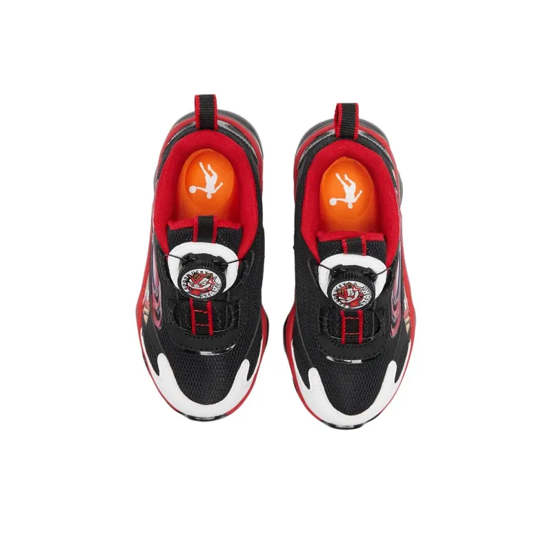 QIAODAN Anti Slip Wear Resistant Low Top Kids Lifestyle Shoes Black/Koi Red Children Aged 3 7 Years Old-3