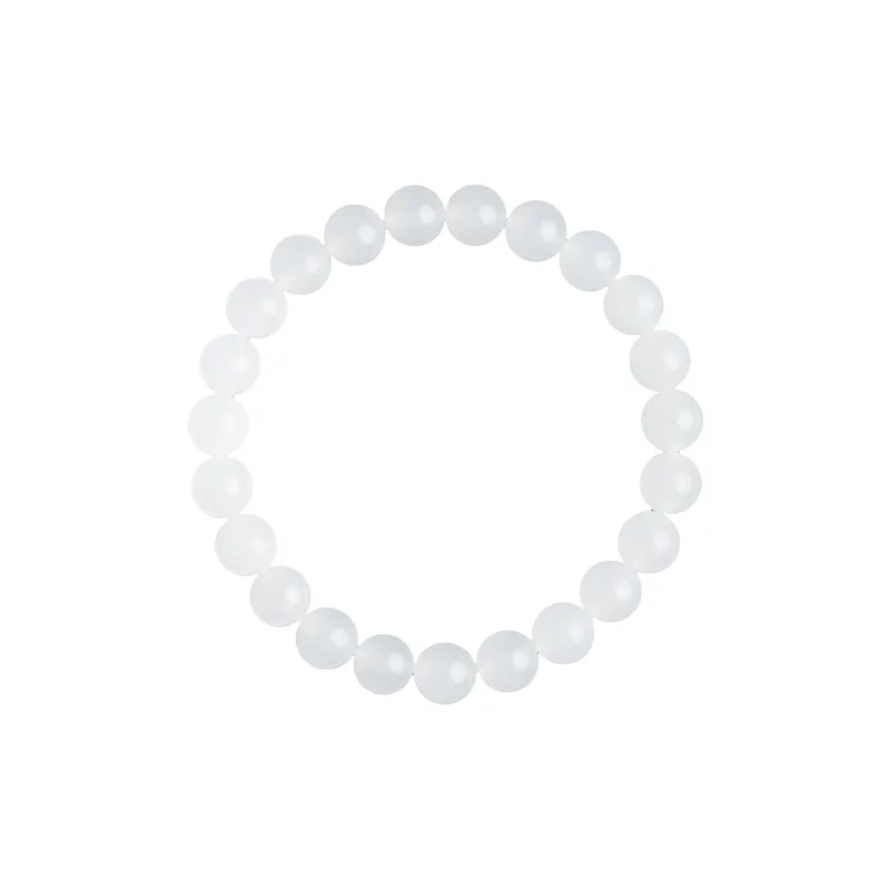 Clear Snow Hetian Jade Bracelets White Jade Unisex-0