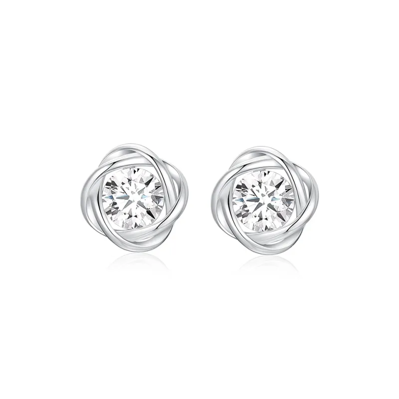 KADER 925 Sterling Silver Stud Earrings Women's Silver Gift Box Set Bestie Same Style-0