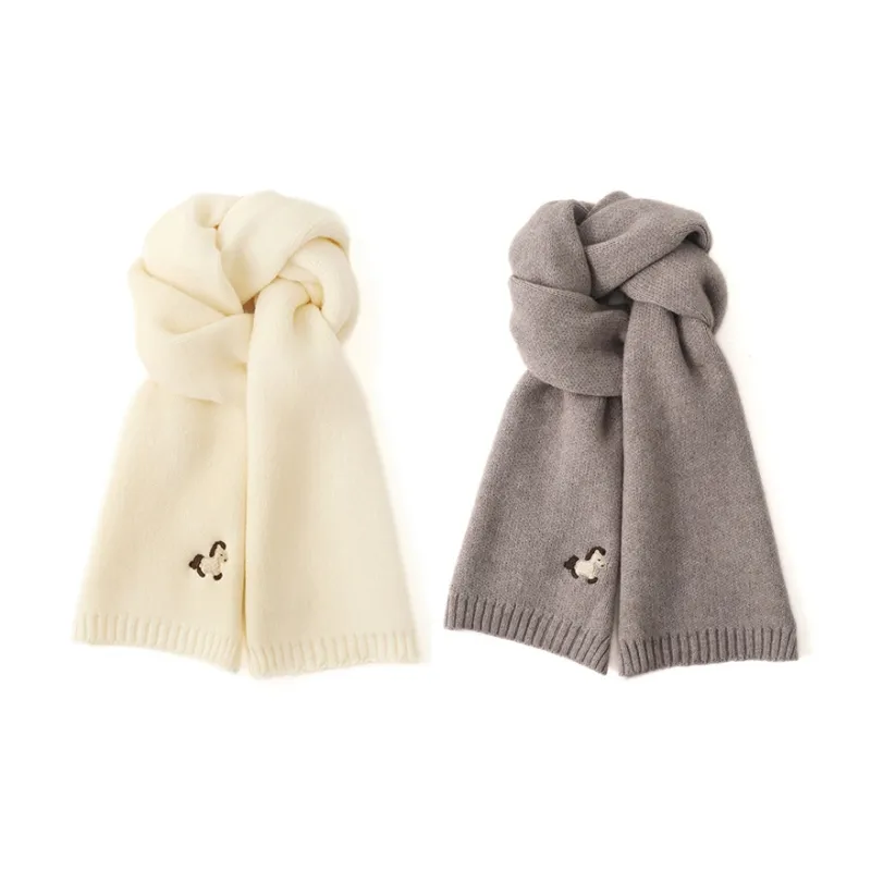 STUFFER Faux Cashmere Knit Scarves Unisex-12