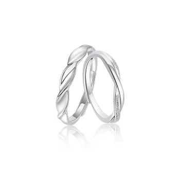 Kelanxi Copper Rings Unisex Silver