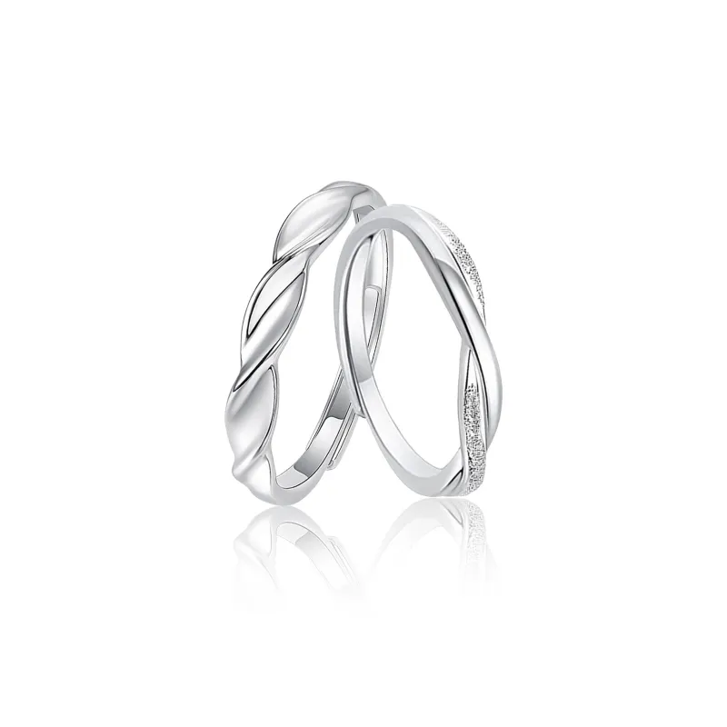 Kelanxi Copper Rings Unisex Silver-0