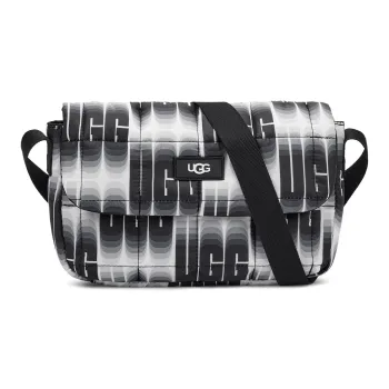UGG Fabric Shoulder Bag Crossbody Bag Women's Black White Gradient