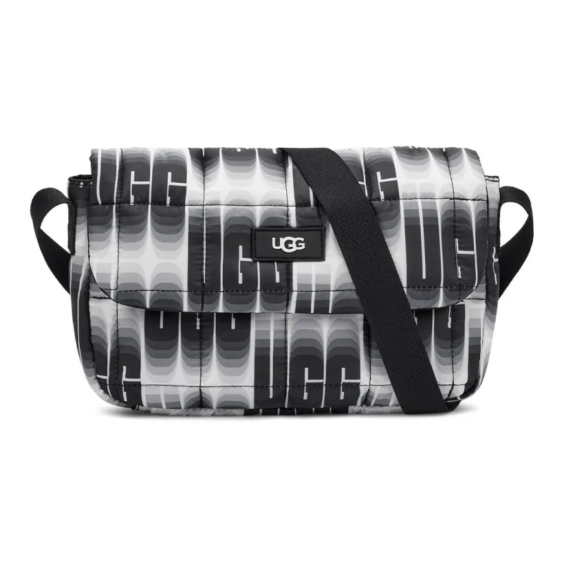 UGG Fabric Shoulder Bag Crossbody Bag Women's Black White Gradient-0