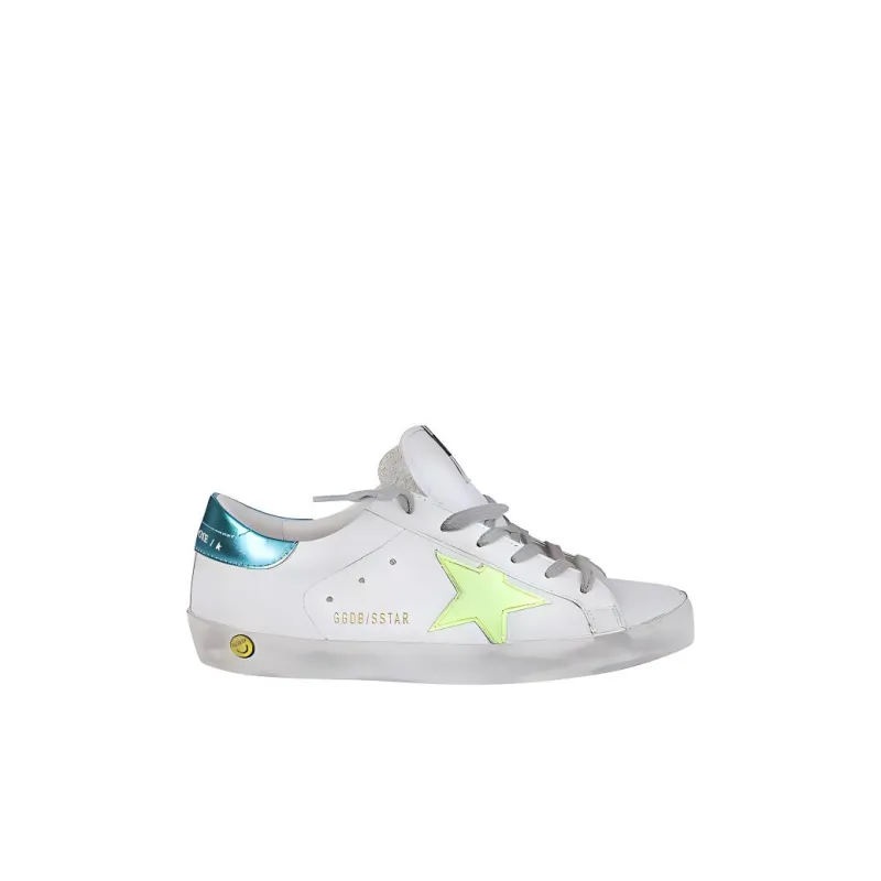 Golden Goose Super Star Low Top Kids' Skateboarding Shoes White Blue Kids'-1