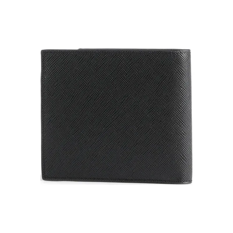 ARMANI EXCHANGEAE Grain Cow Leather Wallet Combo Set Men's Black-2