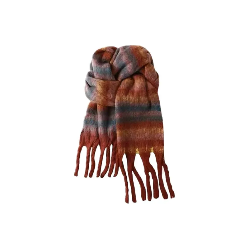 PISHUSHU Polyester Knit Scarves Unisex-0