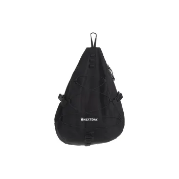 NEXTDAY Nylon One Shoulder Crossbody Bag, Sling Bag Regular Unisex Urban Techwear Black