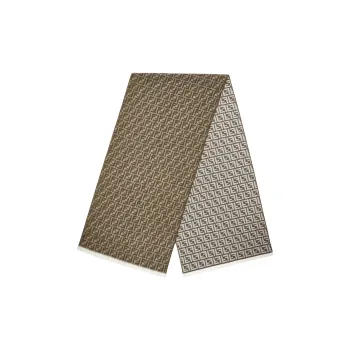 FENDI Wool Knit Scarves Men's Green