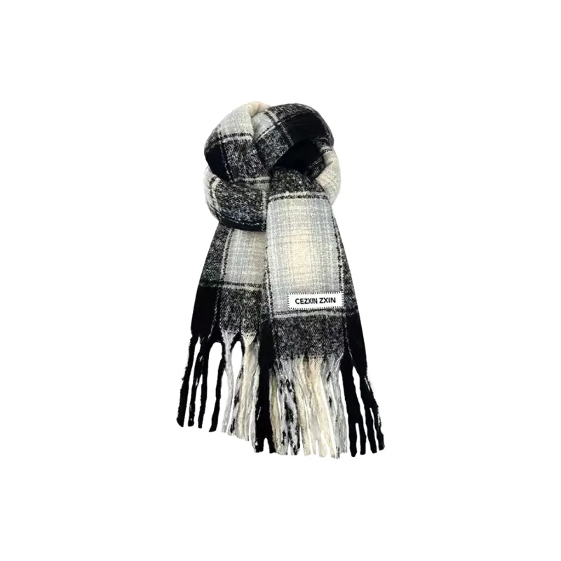 PLAN IN Polyester Knit Scarves Unisex-7