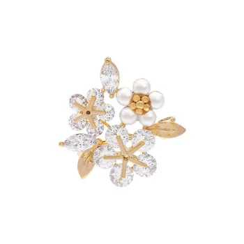 ROYALSASA Alloy, Faux Pearl, Faux Crystal Brooches Women's