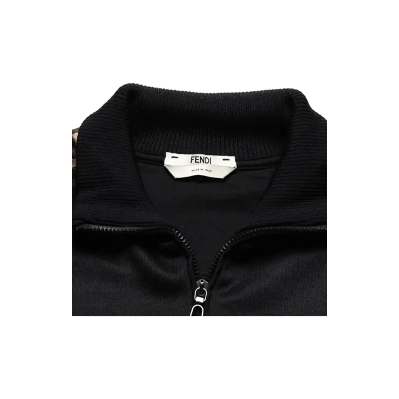 FENDI Ff Track Jacket 'Black/Tobacco'-2