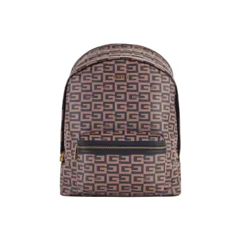 GUESS Artificial Leather Backpack Medium Size Men's Dark Brown