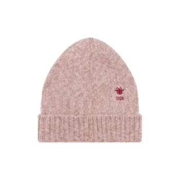 DIOR Cotton, Alpaca, Polyamide, Wool, Metalized Polyester Beanies Kids' Pink